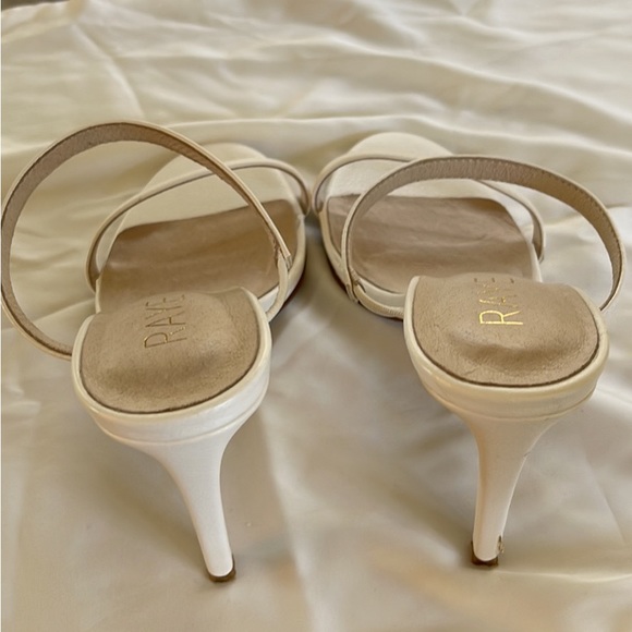 RAYE white leather heels sz 7.5 - Picture 9 of 10